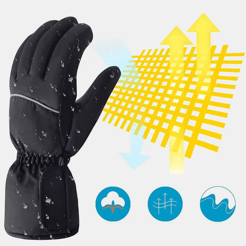 Guantes Calefactores Unisex Con Pantalla Táctil Calentados Por Batería Resistentes Al Viento Cálidos Para Dedos Completos