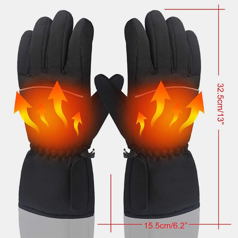 Guantes Calefactores Unisex Con Pantalla Táctil Calentados Por Batería Resistentes Al Viento Cálidos Para Dedos Completos