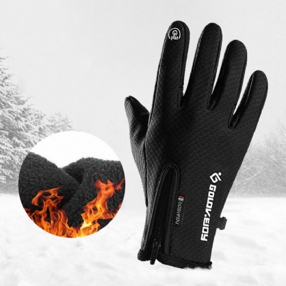 Guantes Cálidos De Invierno Con Pantalla Táctil Guantes Deportivos Cálidos Para Montar A Prueba De Viento Para Montañismo Guantes Tejidos Antideslizantes