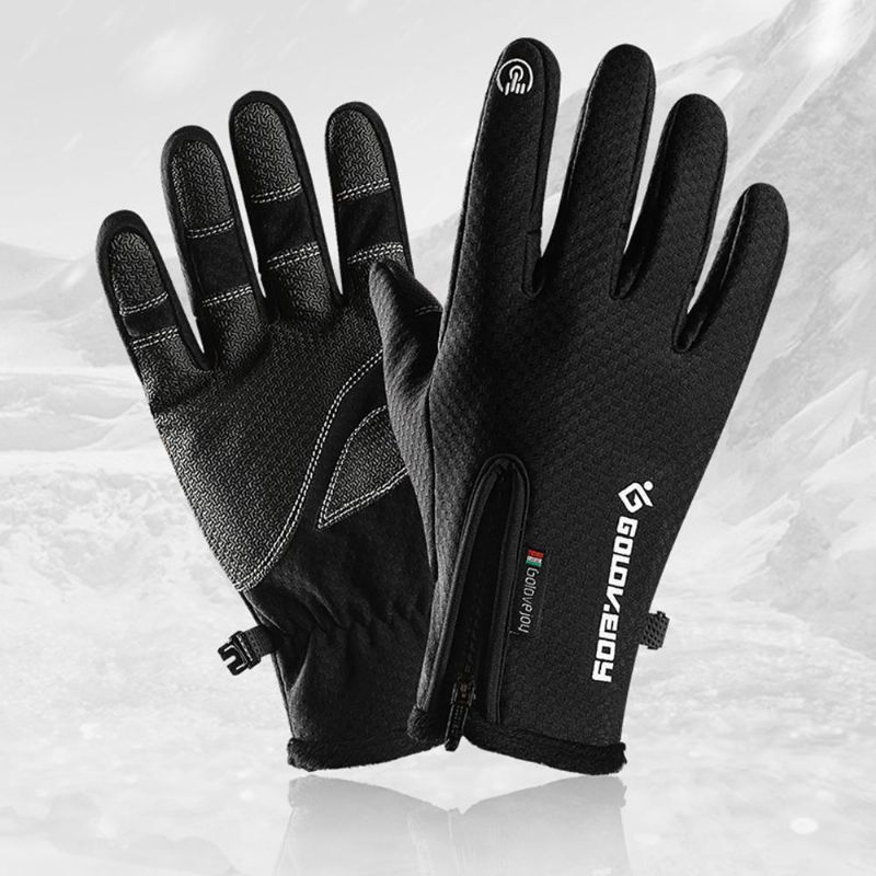 Guantes Cálidos De Invierno Con Pantalla Táctil Guantes Deportivos Cálidos Para Montar A Prueba De Viento Para Montañismo Guantes Tejidos Antideslizantes