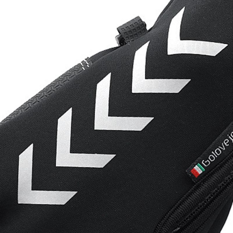 Guantes Cálidos Para Ciclismo Temporada Deportes Al Aire Libre Impermeables Antideslizantes Pantalla Táctil De Cinco Dedos Montar En La Noche Resaltar Guantes Reflectantes