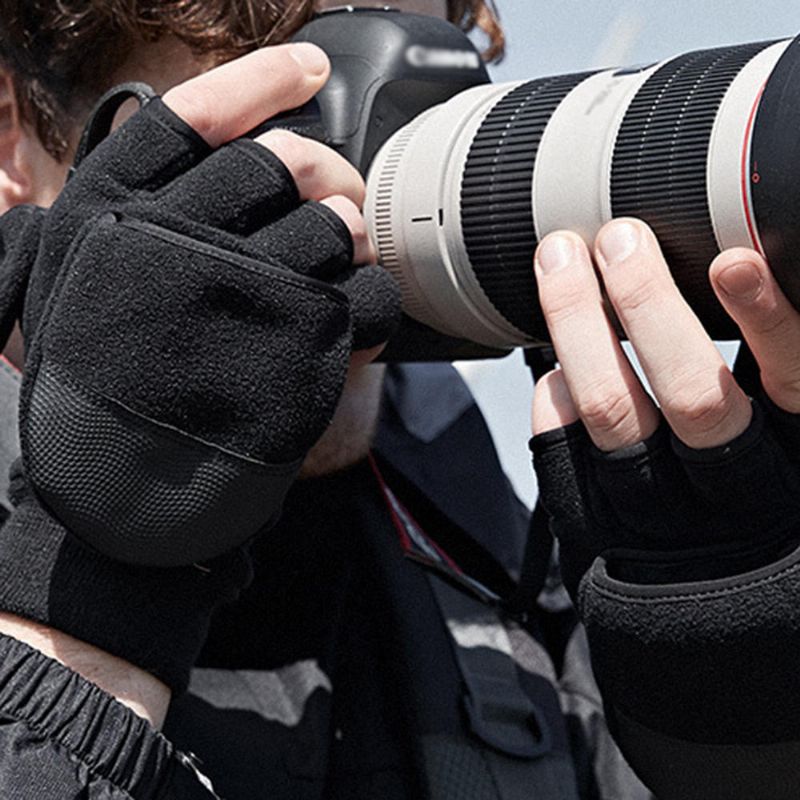 Guantes Cálidos De Vellón De Nueva Temporada El Bolso Abatible Para Hombres Se Refiere A Una Pantalla Táctil De Dedo De Lupa Para Exteriores Gruesa