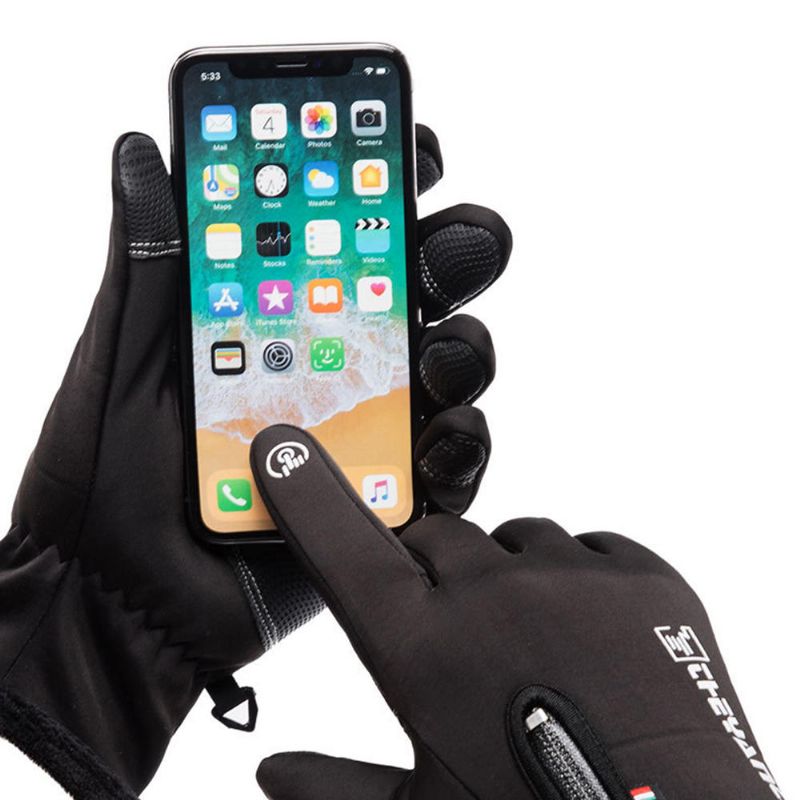 Guantes De Ciclismo Impermeables Unisex Más Guante De Motocicleta De Terciopelo Cálido Para Fitness