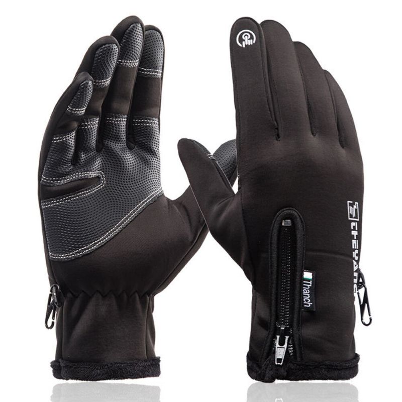 Guantes De Ciclismo Impermeables Unisex Más Guante De Motocicleta De Terciopelo Cálido Para Fitness