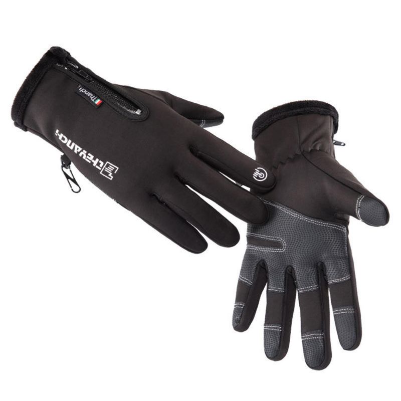 Guantes De Ciclismo Impermeables Unisex Más Guante De Motocicleta De Terciopelo Cálido Para Fitness