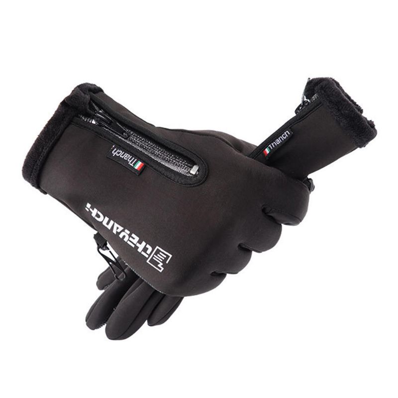 Guantes De Ciclismo Impermeables Unisex Más Guante De Motocicleta De Terciopelo Cálido Para Fitness