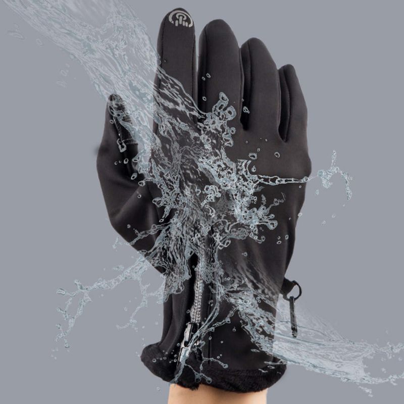 Guantes Con Cremallera De Dedo Completo De Esquí De Invierno Unisex