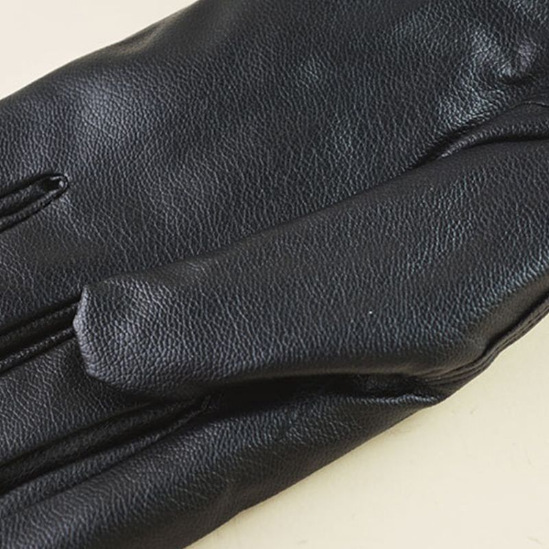 Guantes De Dedo Completo Al Aire Libre Con Pantalla De Terciopelo Impermeable Y De Piel Sintética Para Hombre