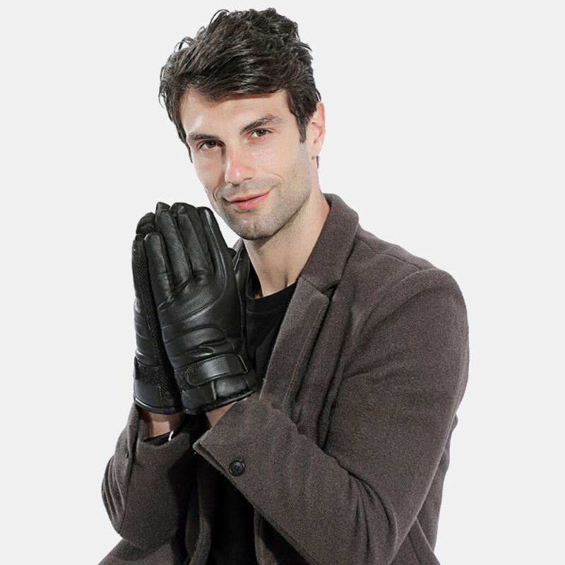 Guantes De Dedo Completo Impermeables Impermeables Con Pantalla Táctil Para Hombre Al Aire Libre Más Guantes De Terciopelo Para Dedos Completos