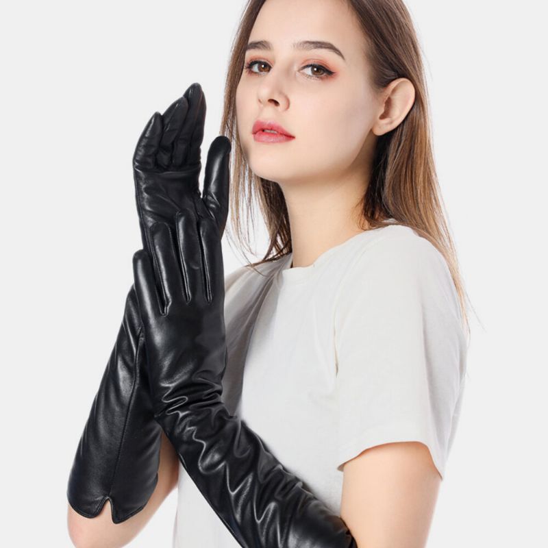 Guantes De Dedo Completo De Terciopelo Con Pantalla Táctil Para Mantener El Calor Al Aire Libre Y Moda Al Aire Libre Para Mujer Para Montar En Bicicleta