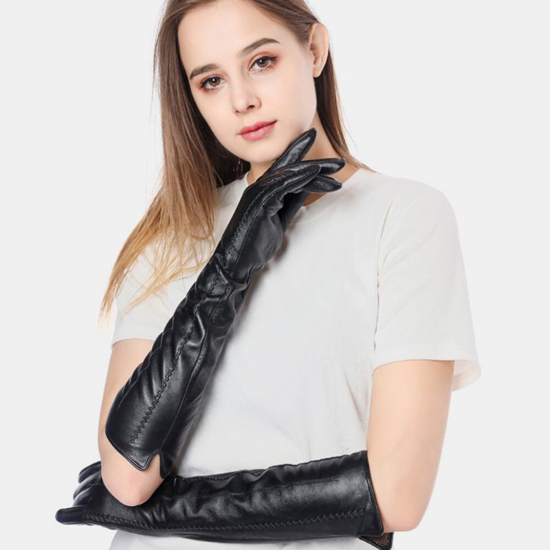 Guantes De Dedo Completo De Terciopelo Con Pantalla Táctil Para Mantener El Calor Al Aire Libre Y Moda Al Aire Libre Para Mujer Para Montar En Bicicleta