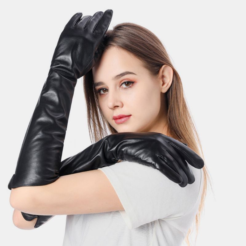 Guantes De Dedo Completo De Terciopelo Con Pantalla Táctil Para Mantener El Calor Al Aire Libre Y Moda Al Aire Libre Para Mujer Para Montar En Bicicleta