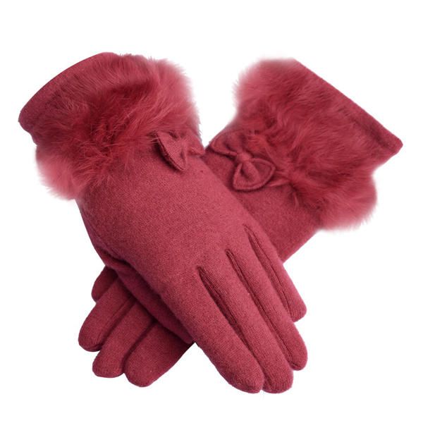 Guantes De Lana Elegantes De Otoño Para Mujer Guantes De Viaje Suaves Y Cálidos Con Dedos Completos