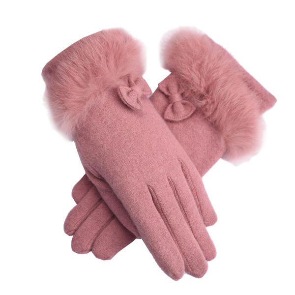 Guantes De Lana Elegantes De Otoño Para Mujer Guantes De Viaje Suaves Y Cálidos Con Dedos Completos