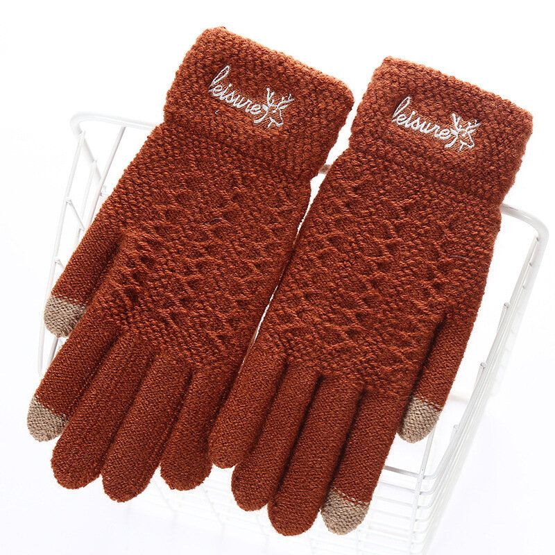 Guantes De Navidad Tejidos Guantes De Exterior Con Pantalla Táctil