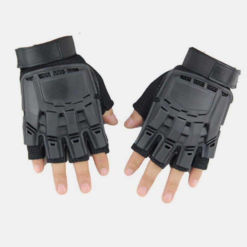 Guantes Tácticos Al Aire Libre Motocicleta Deportes Montañismo Medio Dedo Guantes Hombre Campo Fitness Bicicleta Guantes