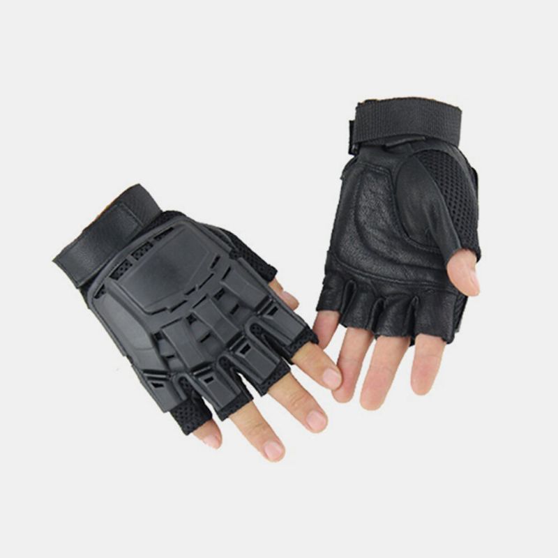 Guantes Tácticos Al Aire Libre Motocicleta Deportes Montañismo Medio Dedo Guantes Hombre Campo Fitness Bicicleta Guantes