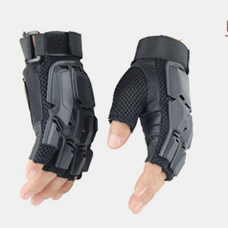 Guantes Tácticos Al Aire Libre Motocicleta Deportes Montañismo Medio Dedo Guantes Hombre Campo Fitness Bicicleta Guantes