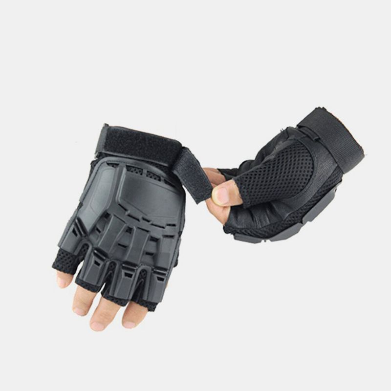 Guantes Tácticos Al Aire Libre Motocicleta Deportes Montañismo Medio Dedo Guantes Hombre Campo Fitness Bicicleta Guantes