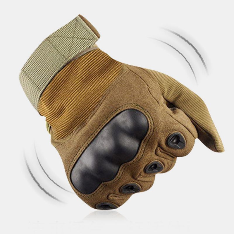 Guantes Tácticos Transpirables Para Entrenamiento De Montañismo Al Aire Libre Antideslizantes Resistentes Al Desgaste Con Corte Anti-cuchillo De Dedo Completo Para Hombres