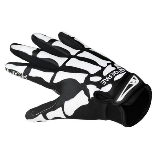 Hombre Ghost Claw Human Skeleton Motocicleta Guantes De Dedo Completo Invierno Cálido Mitones