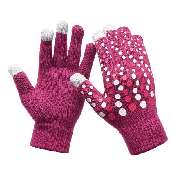 Mujeres Damas Invierno Cálido Pantalla Táctil Guantes Lindos Tela Deporte Ciclismo Guantes De Dedo Completo