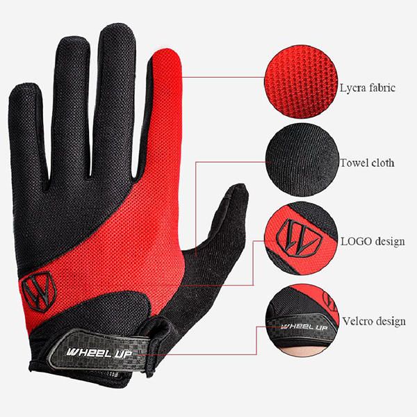 Wheelup Hombre Riding Guantes Antideslizantes Transpirables Soprts Para Exteriores Pantalla Táctil Dedos Completos Mitones