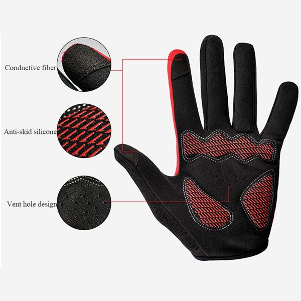 Wheelup Hombre Riding Guantes Antideslizantes Transpirables Soprts Para Exteriores Pantalla Táctil Dedos Completos Mitones