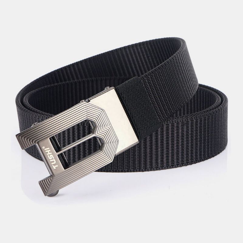 Hombres Nylon 120cm Hebilla Automática Casual Young All-match Jeans Belt