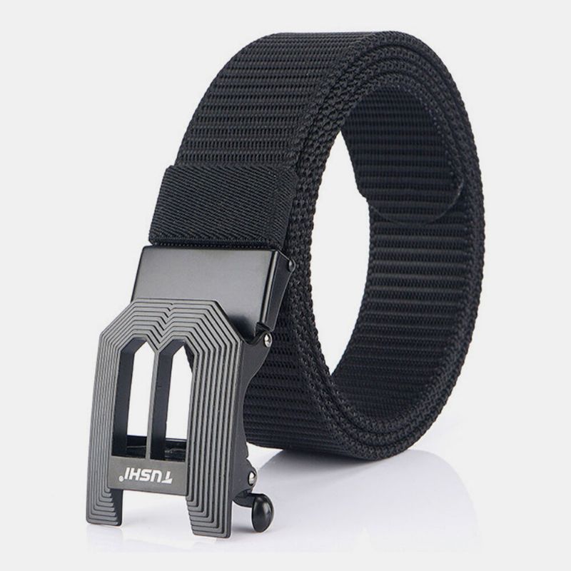 Hombres Nylon 120cm Hebilla Automática Casual Young All-match Jeans Belt