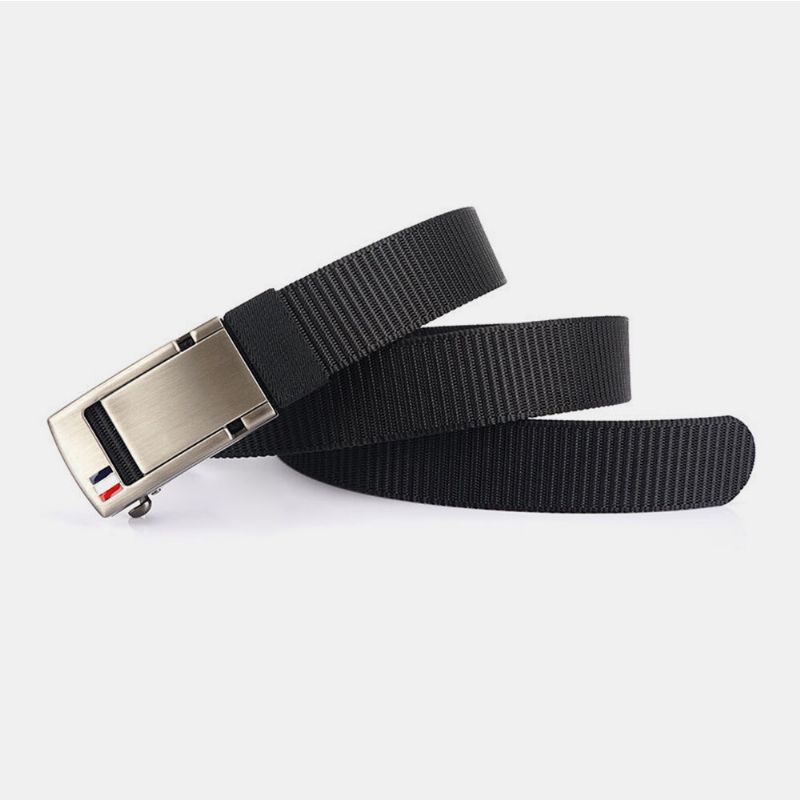 Hombres Nylon 120cm Hebilla Automática Sin Agujeros Aleación Universal Outdoor Casual Belt