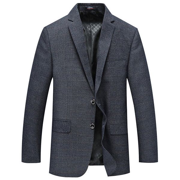 Blazers De Moda Casual De 2 Botones De Un Solo Pecho Gris Slim Fit Para Hombre