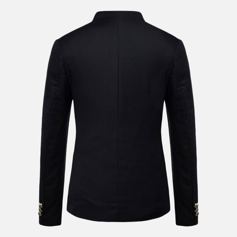 Chaqueta De Traje Delgado Con Cuello Alto Elegante Para Hombre Blazers