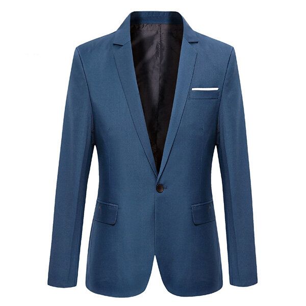 Hombres Casual Moda Slim Fit Traje Chaqueta Blazers Abrigo 7 Colores