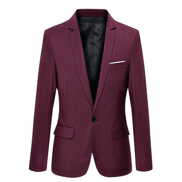 Hombres Casual Moda Slim Fit Traje Chaqueta Blazers Abrigo 7 Colores