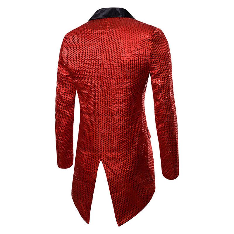 Traje De Esmoquin Con Diseño De Lentejuelas Para Hombre Traje De Boda Banquete Blazers