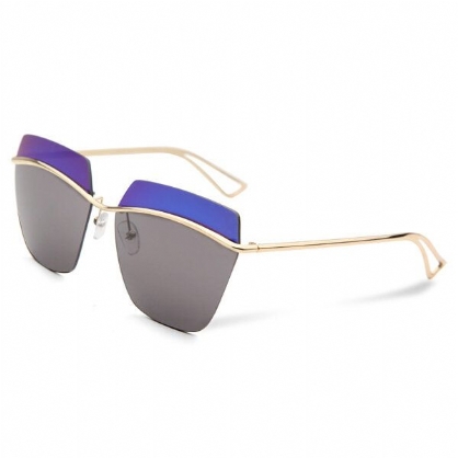 2015 Uv400 Mujeres Sun Glassess Sin Montura Marco Dorado Metal Mercury Gafas Cuadradas