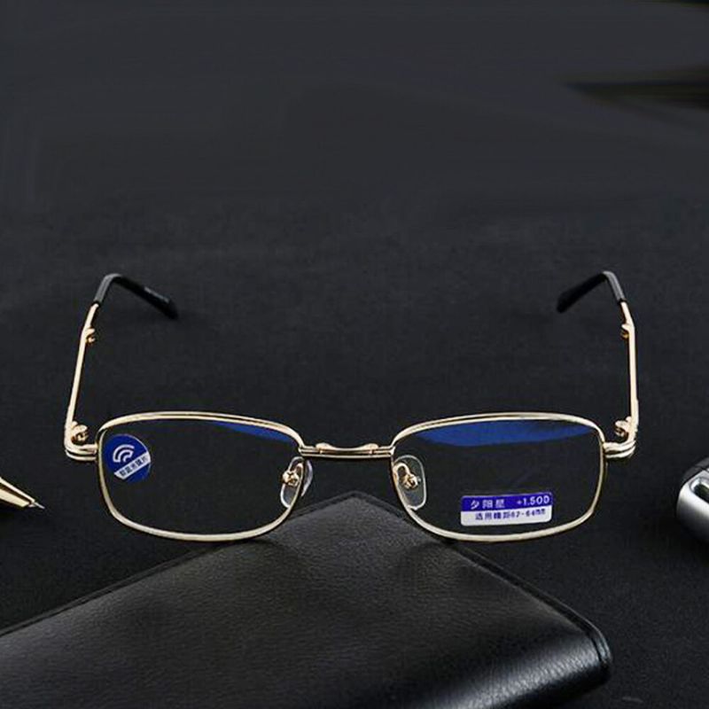 Gafas De Lectura Anti-azules De Resina De Moda Plegables De Montura Completa Portátiles Para Hombres Gafas De Hipermetropía Gafas De Presbicia Con Caja De Cuero