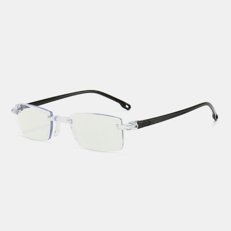 Gafas De Lectura Unisex Anti-azul Sin Marco Hd Con Recorte De Diamante Bi-light Gafas De Lectura De Doble Uso Gafas De Presbicia