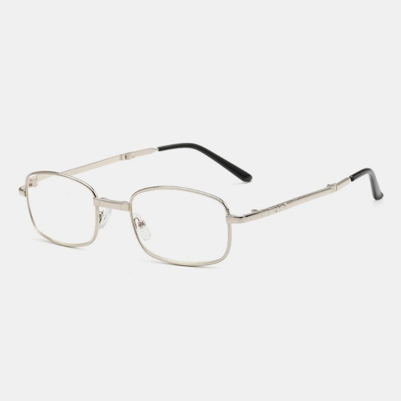 Gafas De Lectura Unisex Plegables Con Marco De Metal Portátil Con Luz Anti-azul Gafas De Presbicia