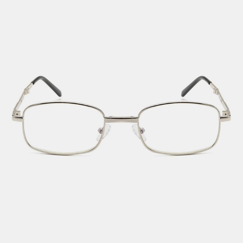 Gafas De Lectura Unisex Plegables Con Marco De Metal Portátil Con Luz Anti-azul Gafas De Presbicia