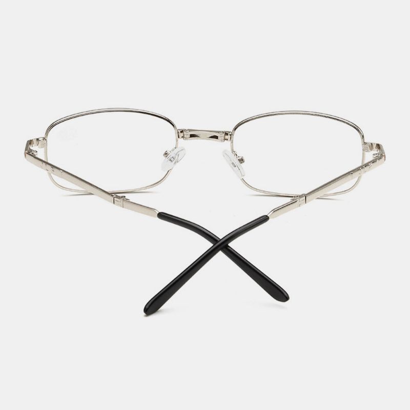 Gafas De Lectura Unisex Plegables Con Marco De Metal Portátil Con Luz Anti-azul Gafas De Presbicia