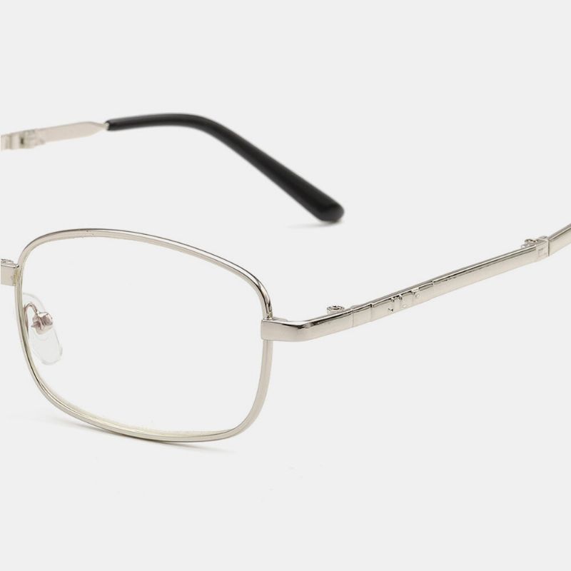 Gafas De Lectura Unisex Plegables Con Marco De Metal Portátil Con Luz Anti-azul Gafas De Presbicia