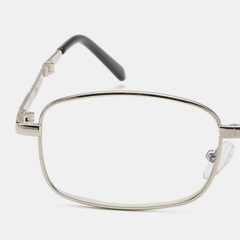 Gafas De Lectura Unisex Plegables Con Marco De Metal Portátil Con Luz Anti-azul Gafas De Presbicia