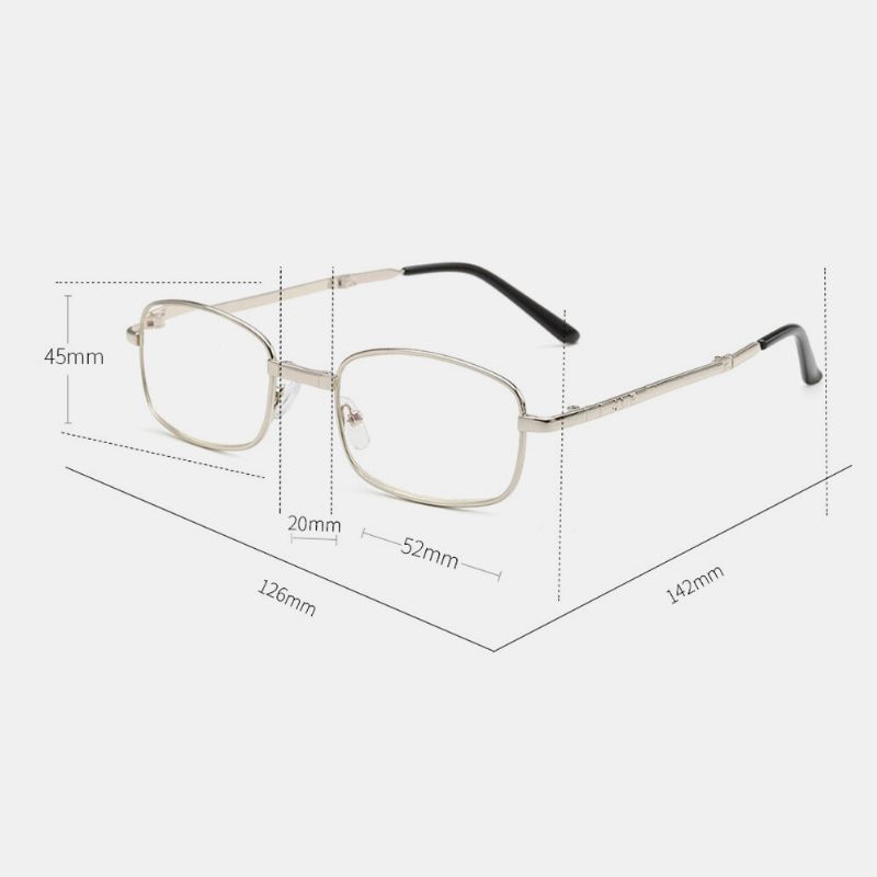 Gafas De Lectura Unisex Plegables Con Marco De Metal Portátil Con Luz Anti-azul Gafas De Presbicia