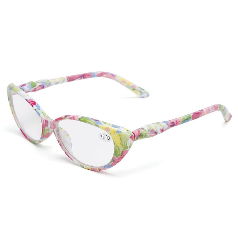 Gafas De Presbicia Con Montura De Ojo De Gato A La Moda Para Mujer Gafas De Lectura Ultraligeras Florales