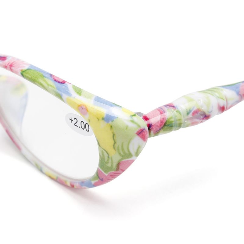 Gafas De Presbicia Con Montura De Ojo De Gato A La Moda Para Mujer Gafas De Lectura Ultraligeras Florales