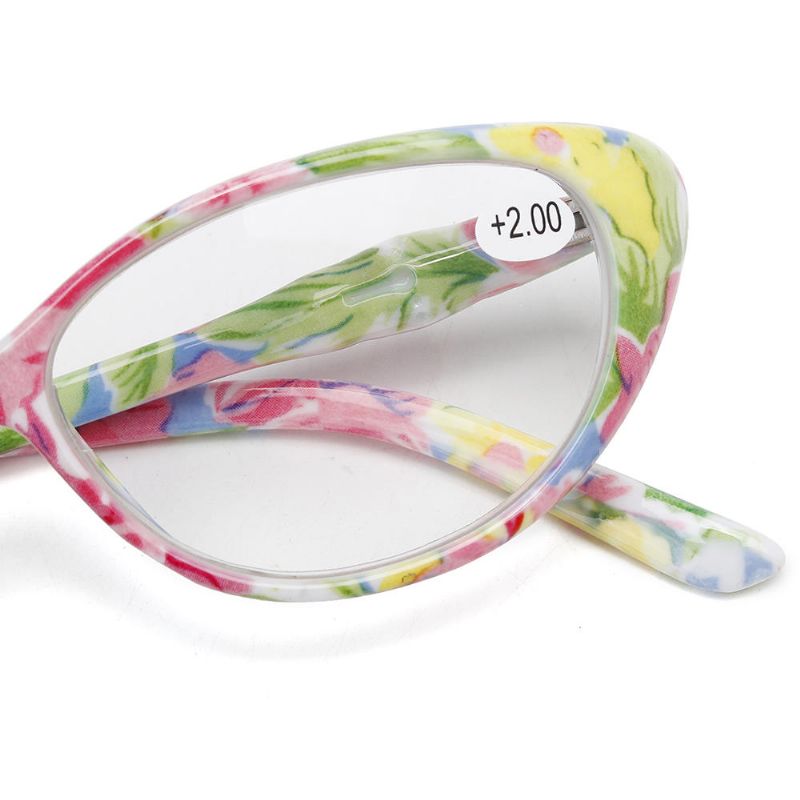 Gafas De Presbicia Con Montura De Ojo De Gato A La Moda Para Mujer Gafas De Lectura Ultraligeras Florales