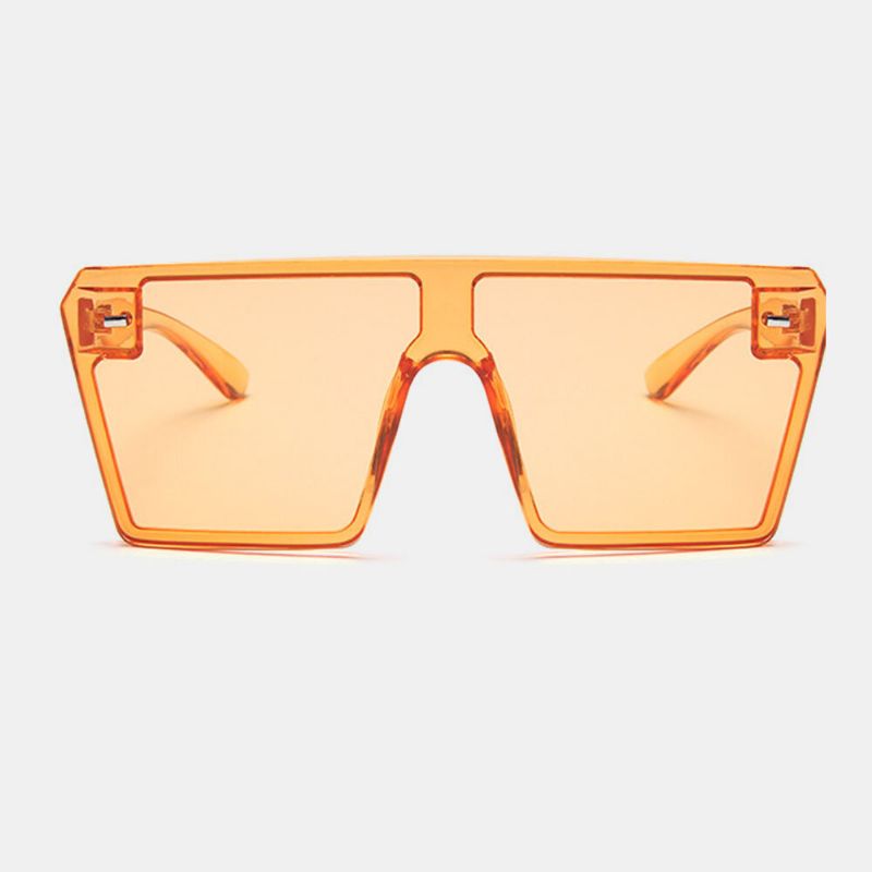 Gafas De Sol Con Personalidad De Color Brillante Y Montura De Talla Grande De Una Pieza Para Mujer