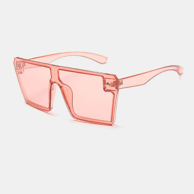 Gafas De Sol Con Personalidad De Color Brillante Y Montura De Talla Grande De Una Pieza Para Mujer